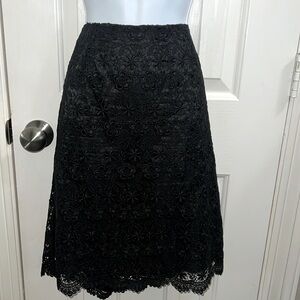 Black Lace Overlay Skirt